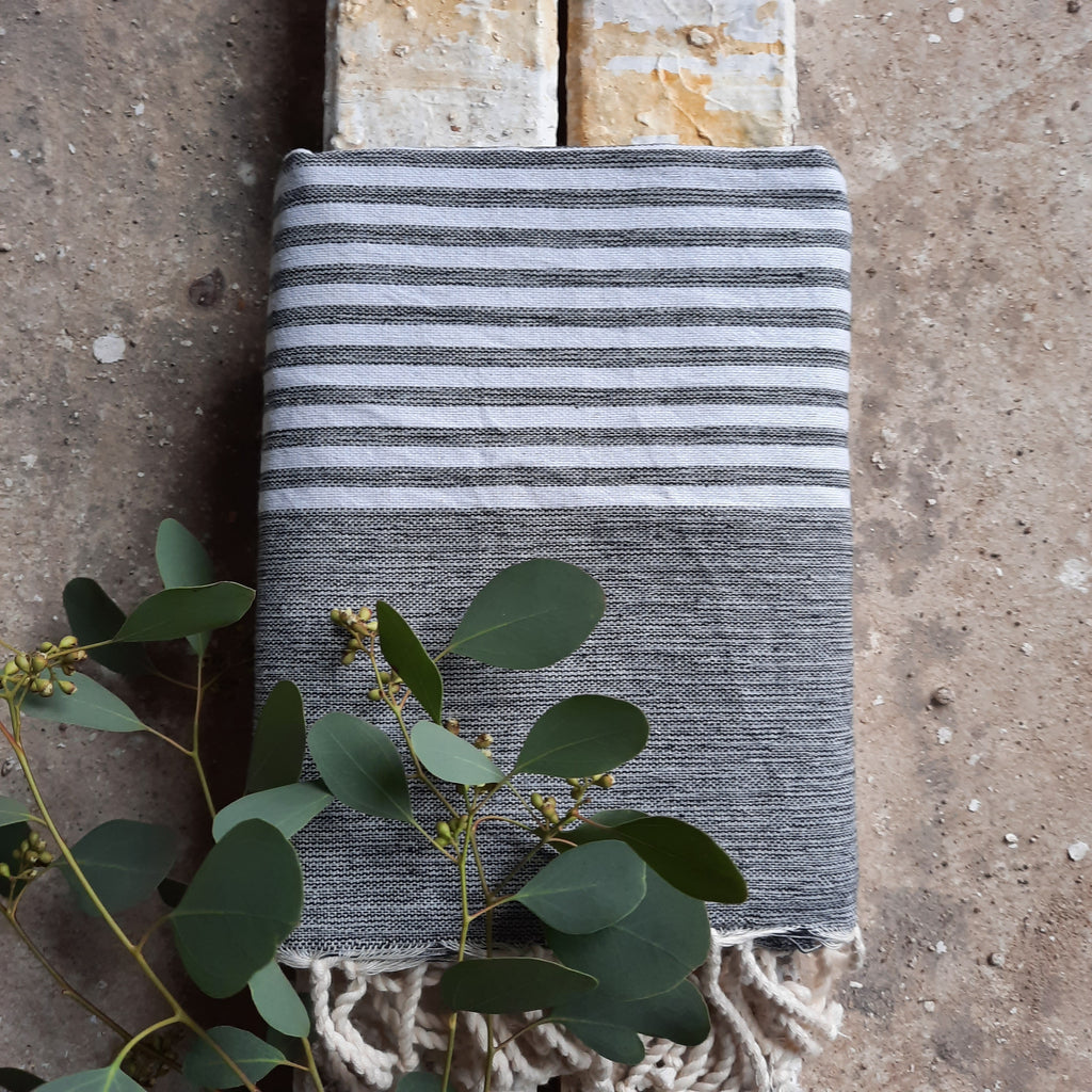 Fouta Traditional anthrazit - julia hufnagel 