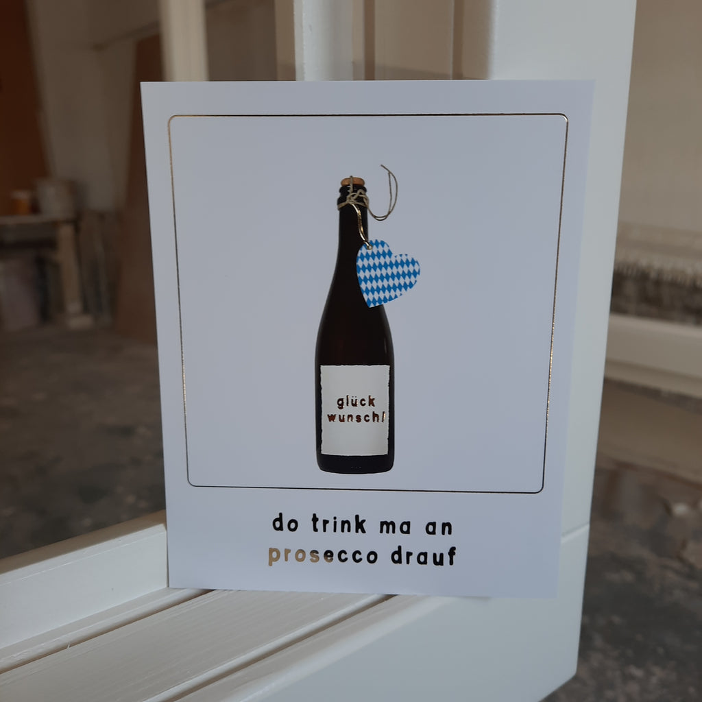 Do trink ma an prosecco drauf