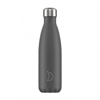 Trinkflasche matt grau 500ml - julia hufnagel