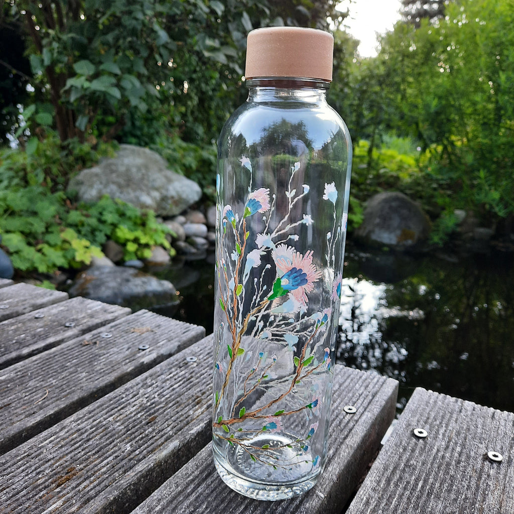 Carry bottle auslaufsicher nachhaltige trinkflasche aus glas schadstofffrei spülmaschinengeeignet 