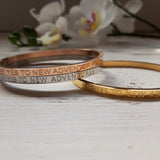 Armband Armreif Gravur silber rosegold gravierte Schmuckstücke Schmuck aus rostfreiem Edelstahl Schmuck Damen glecklech by julia hufnagel 