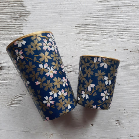 Teelichter 2er Set Blau-Gold