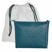 Pouch /  Clutch L in blue-green