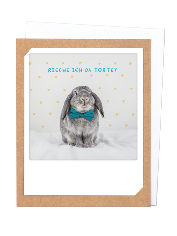 Klappkarte Rieche ich da Torte