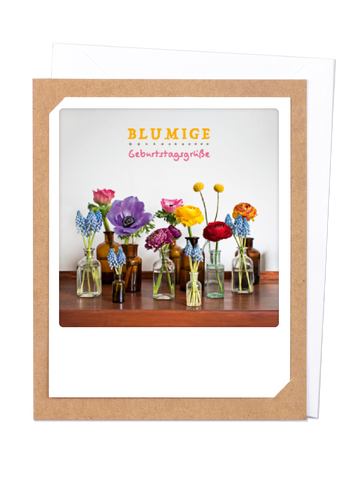 Klappkarte Blumengrüße